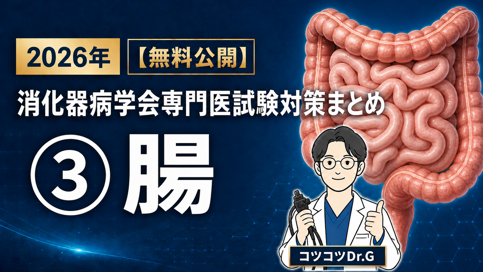 2026年 消化器病学会専門医試験対策まとめ ➂腸